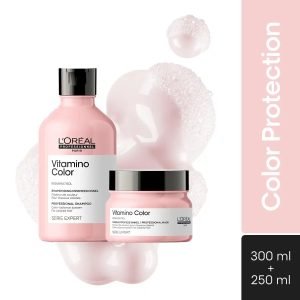 L'Oreal Professionnel Vitamino Color Shampoo + Combo of Serie Expert Vitamino Mask|With Antioxidant Properties (300 ml + 250 gm)